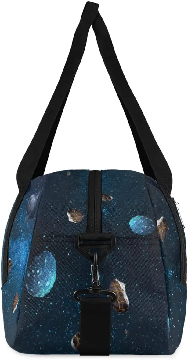 Custom Kids Duffel Overnight Bag Planets Stars Personalized Kids Duffel Bag for Girls Boys Customized Kids Gifts -