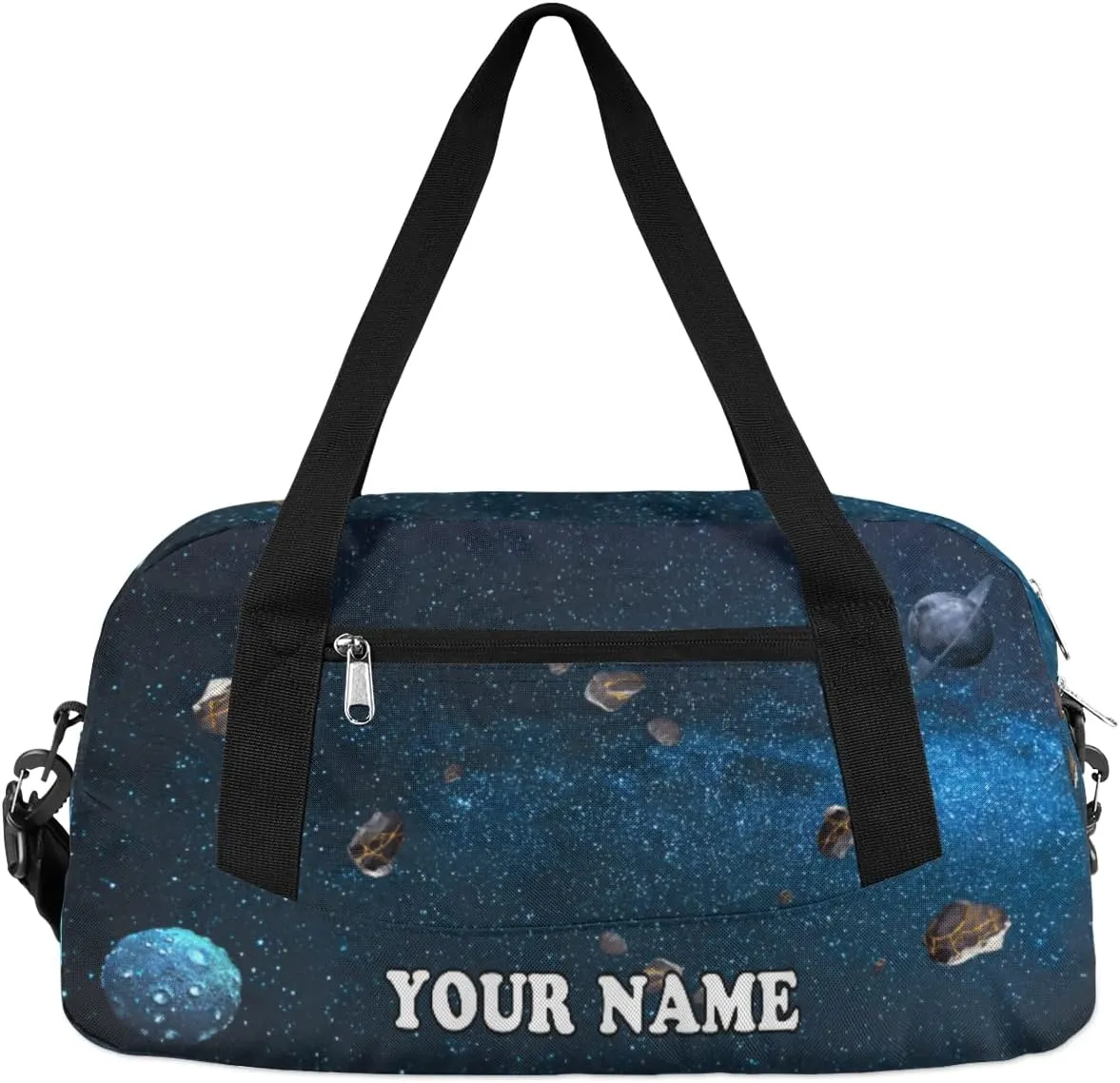Custom Kids Duffel Overnight Bag Planets Stars Personalized Kids Duffel Bag for Girls Boys Customized Kids Gifts -