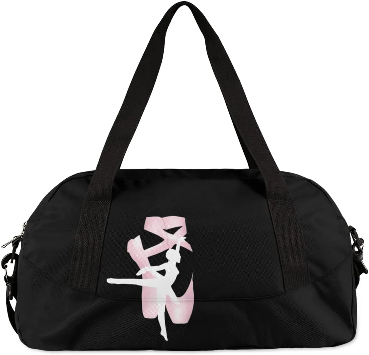Custom Kids Duffel Overnight Dance Bag for Girls Personalized Dance Duffle Bag for Women Girls- Black