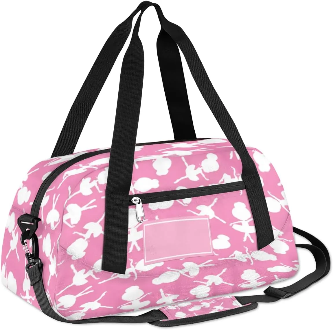 Custom Kids Duffel Overnight Dance Bag for Girls Personalized Dance Duffle Bag for Women Girls-Dance Silhouettes