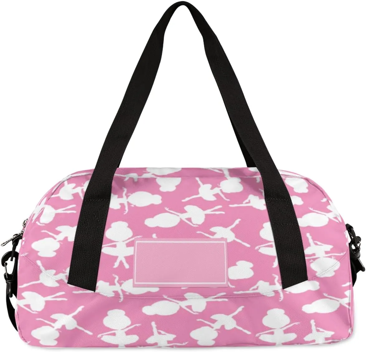 Custom Kids Duffel Overnight Dance Bag for Girls Personalized Dance Duffle Bag for Women Girls-Dance Silhouettes