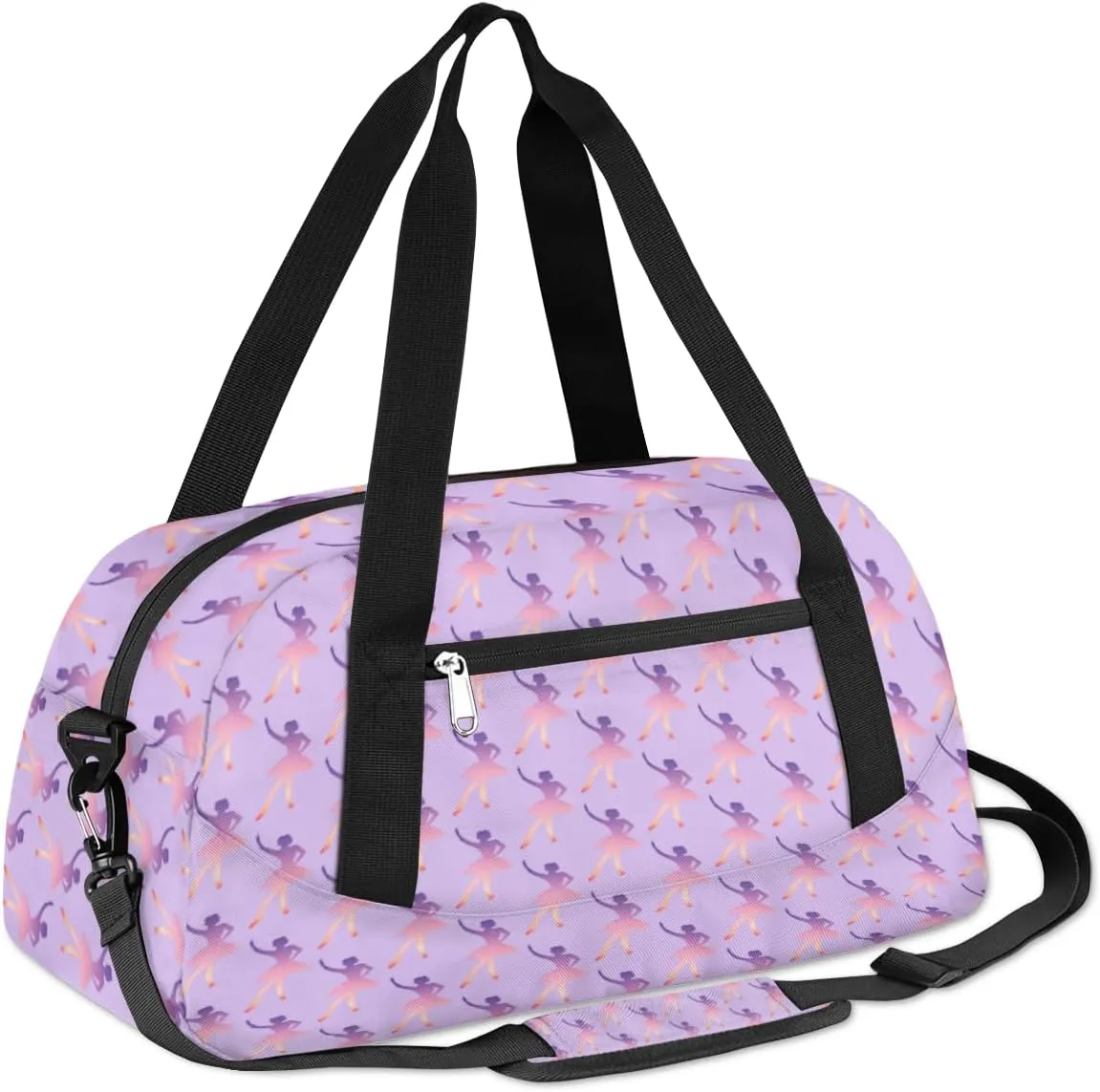 Custom Kids Duffel Overnight Dance Bag for Girls Personalized Dance Duffle Bag for Women Girls- Purple