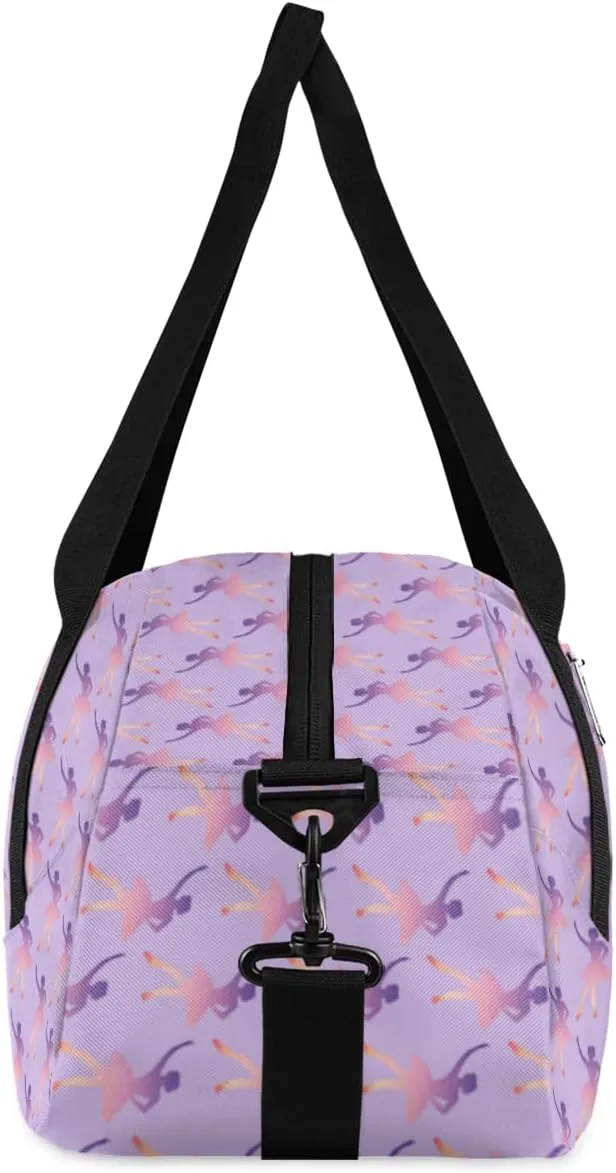 Custom Kids Duffel Overnight Dance Bag for Girls Personalized Dance Duffle Bag for Women Girls- Purple