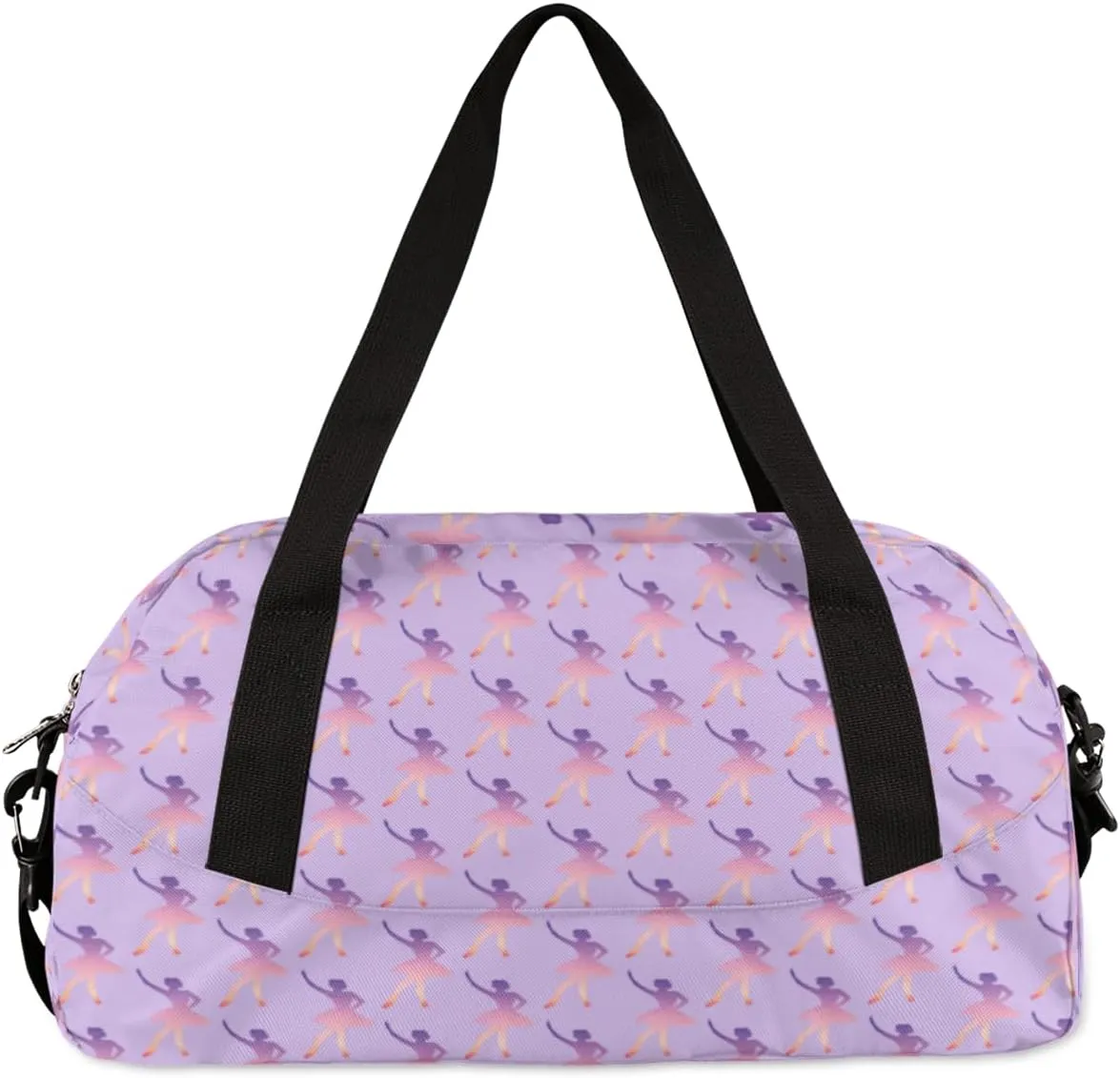 Custom Kids Duffel Overnight Dance Bag for Girls Personalized Dance Duffle Bag for Women Girls- Purple