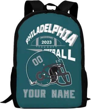 Custom Philadelphia Backpack Laptop Gifts Bag Personalized Name Number Teen Book Bag Boy Girl Men Women Shoulder Bag