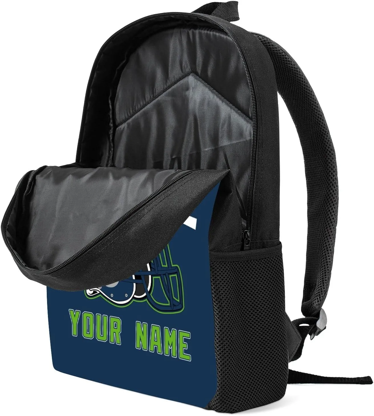 Custom Seattle Backpack Laptop Gifts Bag Personalized Name Number Teen Book Bag Boy Girl Men Women Shoulder Bag