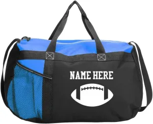 CUSTOMIZED GIRL Gym Duffle Bag For Travel Duffel Bags - Add Your Name Football Design Sports Personalized Duffle Bags for Women, Polyester Duffle Bag for Men w/Detachable & Adjustable Shoulder Strap