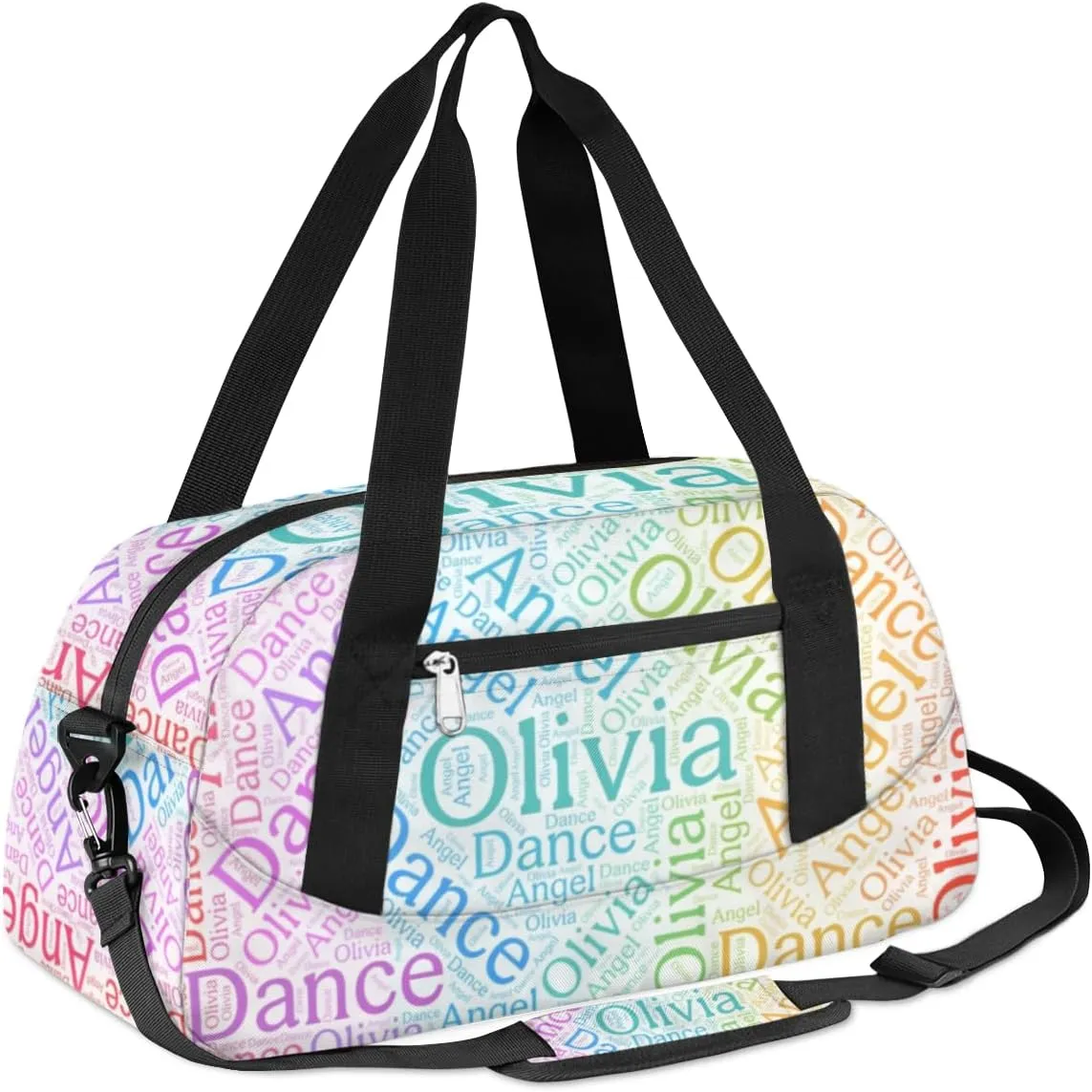 Customized Name 16 Kids Duffel Overnight Bag Girls, Personalized Teens Dance Bag Overnight Weekender Duffel Bags for Girls Travel School Practice