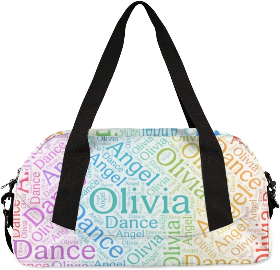 Customized Name 16 Kids Duffel Overnight Bag Girls, Personalized Teens Dance Bag Overnight Weekender Duffel Bags for Girls Travel School Practice