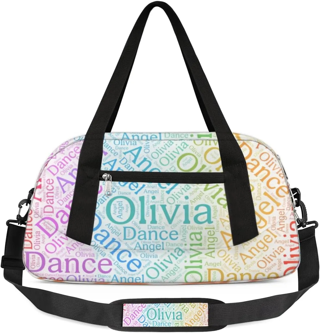 Customized Name 16 Kids Duffel Overnight Bag Girls, Personalized Teens Dance Bag Overnight Weekender Duffel Bags for Girls Travel School Practice