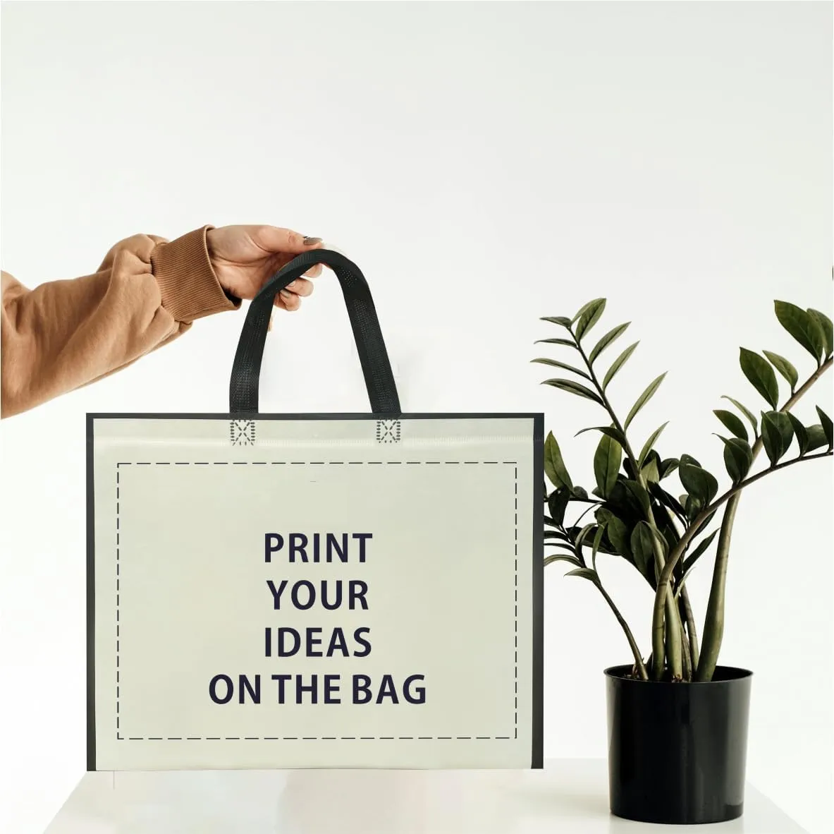 Customized Tote Bag - Custom Shopping Bags with Logo & Reusable Grocery Bags Bulk-Print On Both Sides