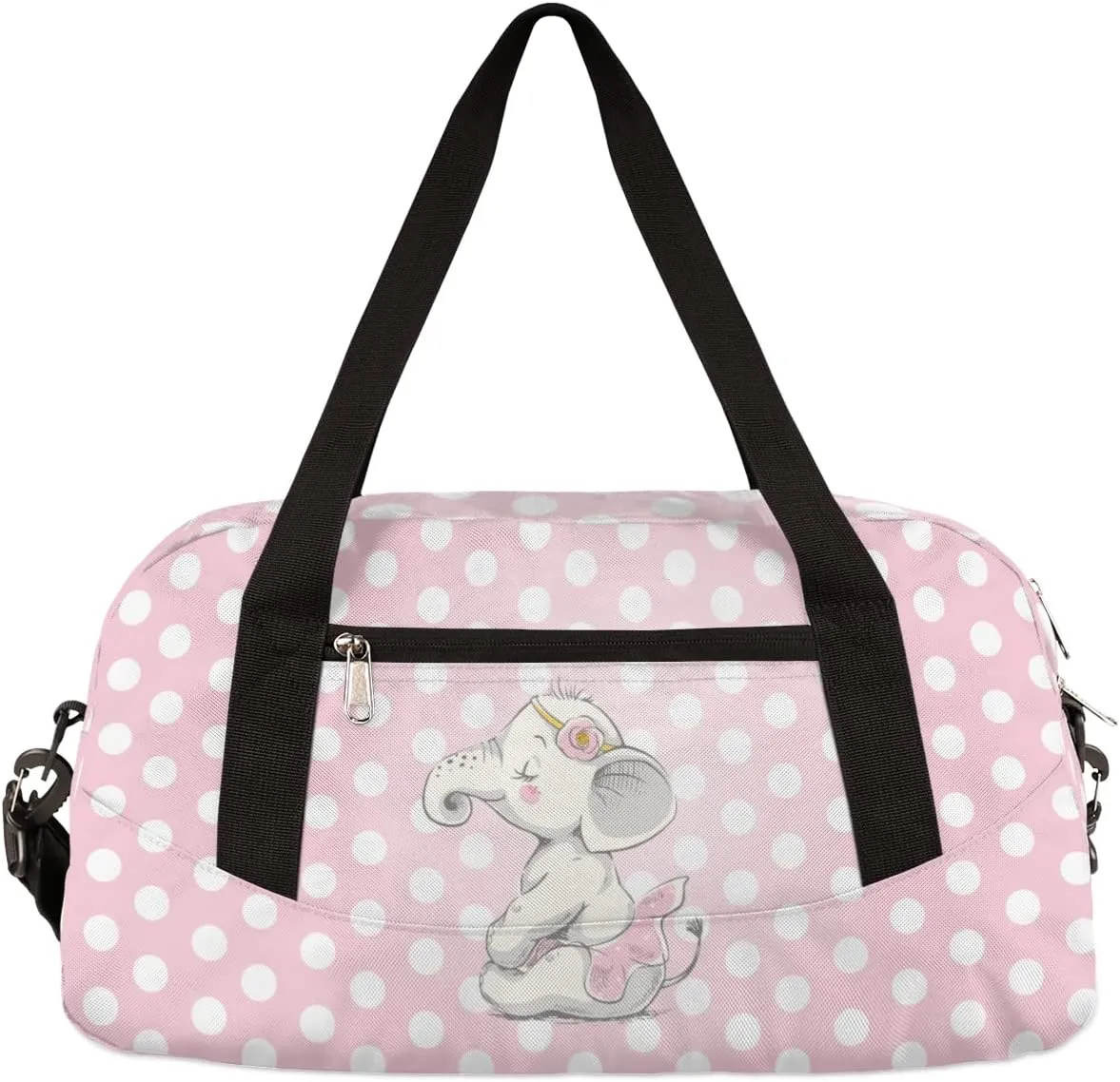 Cute Baby Elephant Kids Duffel Bag for Girls Boys Teens, Blemishes Dance Bag Overnight Small Duffel Bag Carry On Weekend Sports Gym Travel Bag for School Practice Gymnastics Ballet