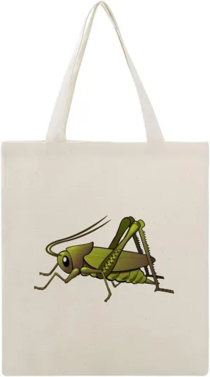 Cute Grasshopper Canvas Tote Bag Reusable Shopping Bag