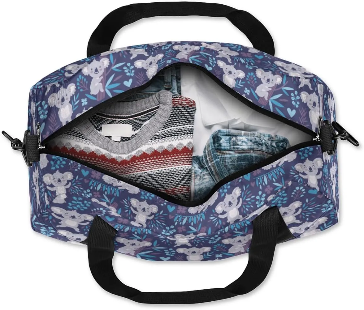 Cute Koala Animal Kids Duffle Bag Girls Dance Bag Lightweight Water Resistant Foldable Sports Gym Bag Weekender Overnight Sleepover Carry On Travel Bag for Boys Girls