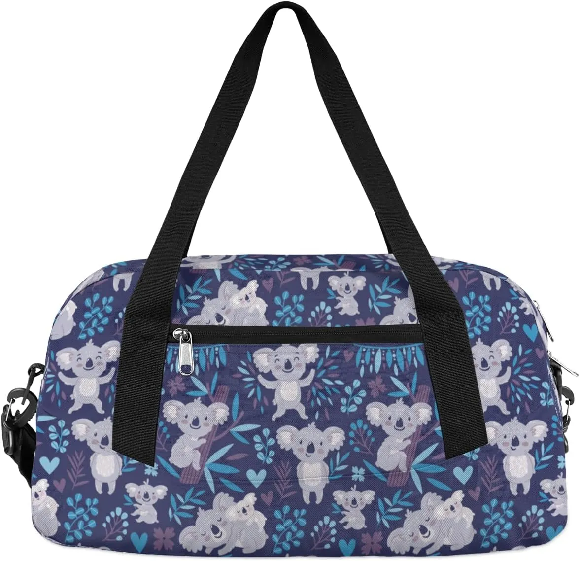 Cute Koala Animal Kids Duffle Bag Girls Dance Bag Lightweight Water Resistant Foldable Sports Gym Bag Weekender Overnight Sleepover Carry On Travel Bag for Boys Girls