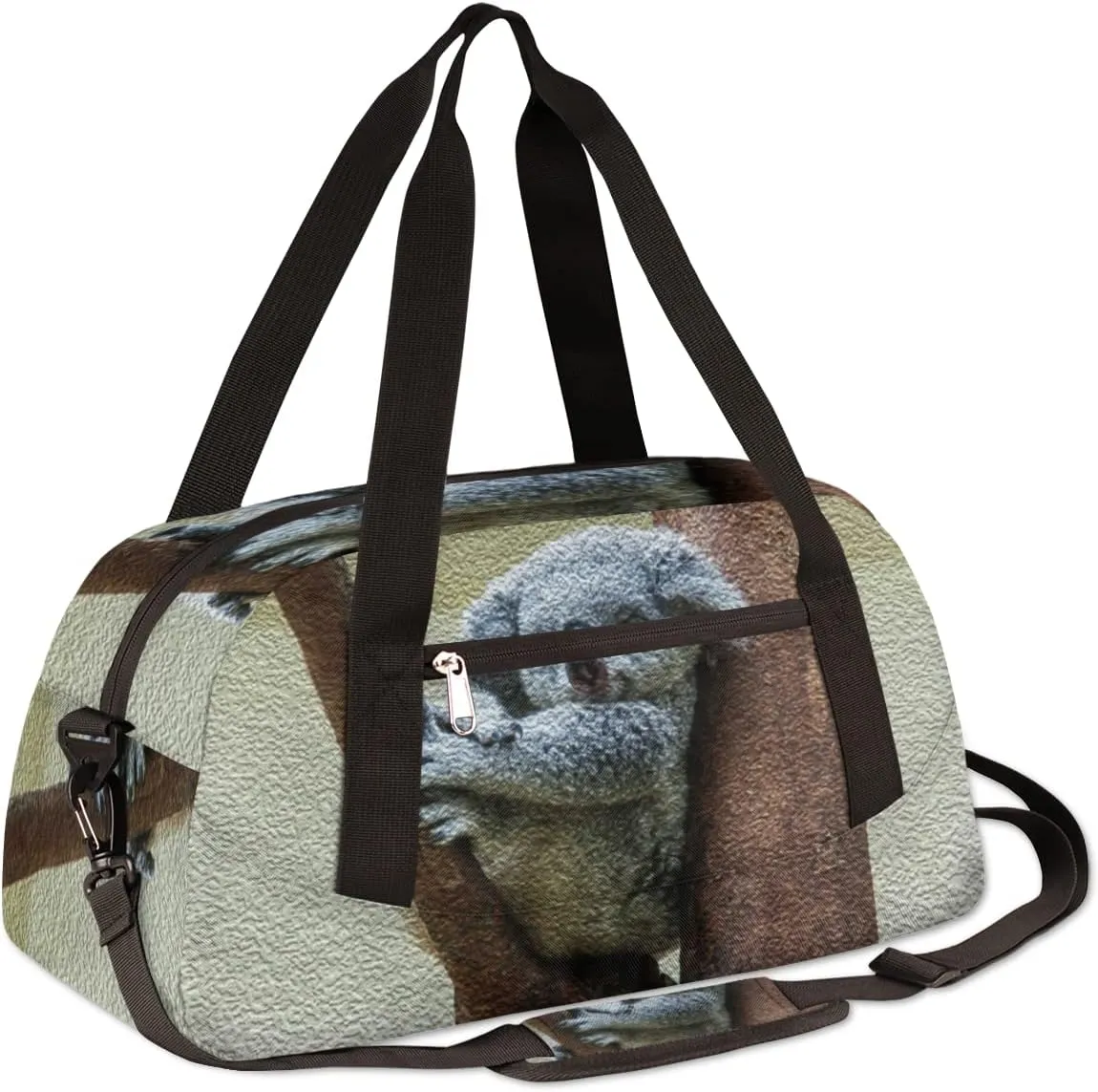 Cute Koala On Tree Kids Duffel Bag for Girls Boys Teens, Koala Oil Painting Dance Bag Overnight Small Duffel Bag Carry On Weekend Sports Gym Travel Bag for School Practice Gymnastics Ballet