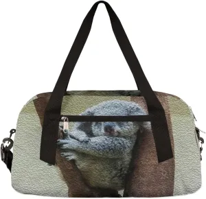 Cute Koala On Tree Kids Duffel Bag for Girls Boys Teens, Koala Oil Painting Dance Bag Overnight Small Duffel Bag Carry On Weekend Sports Gym Travel Bag for School Practice Gymnastics Ballet