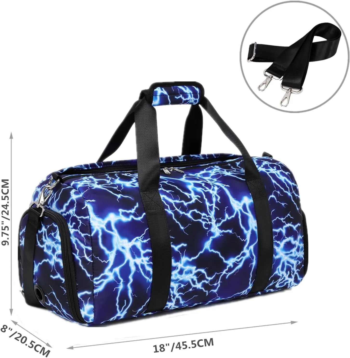 Dance Bag for Teens Boys Girls Ballet Bags Sports Gymnastic Bags Travel Sleepover Overnight Bag with Shoe Compartment and Wet Pocket