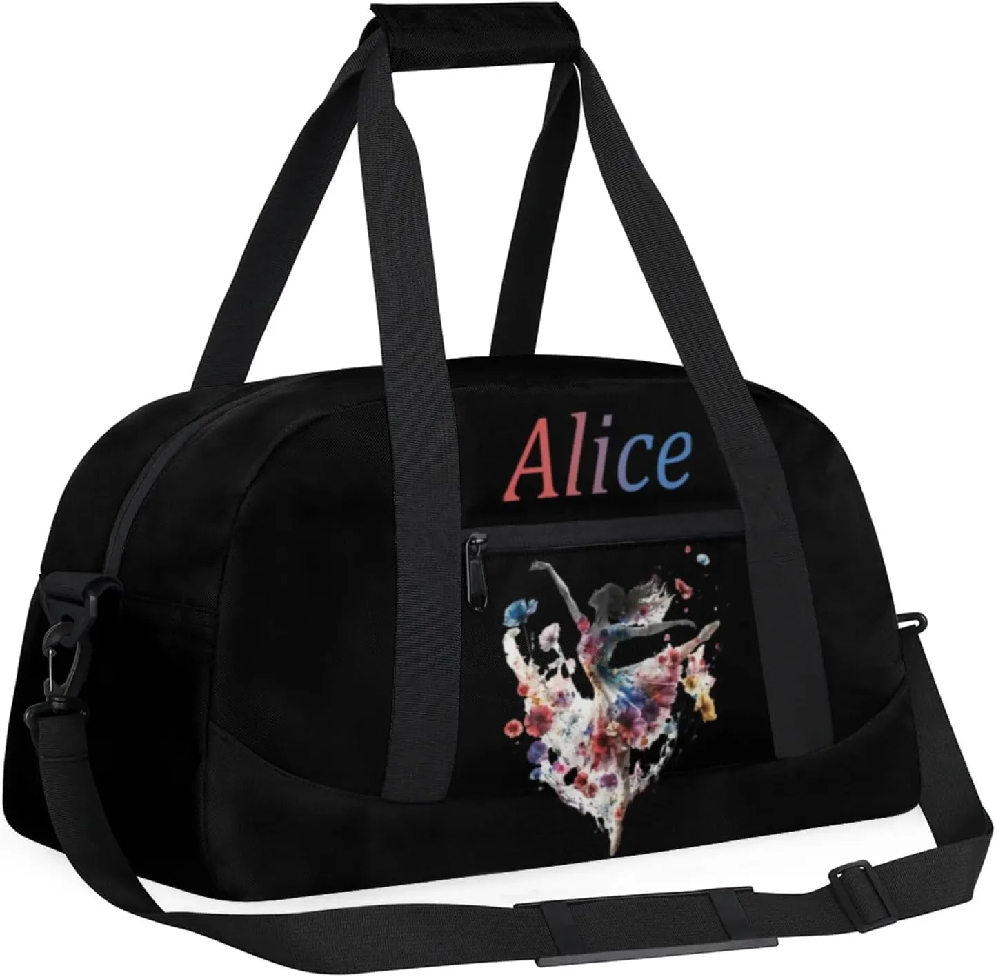 Dance Duffle-Bag for Teens Girls,Custom Ballet-Bag for Dancer,Carry-on Lightweight for Travel-Duffle,Overnight,Workout Dance Flowers
