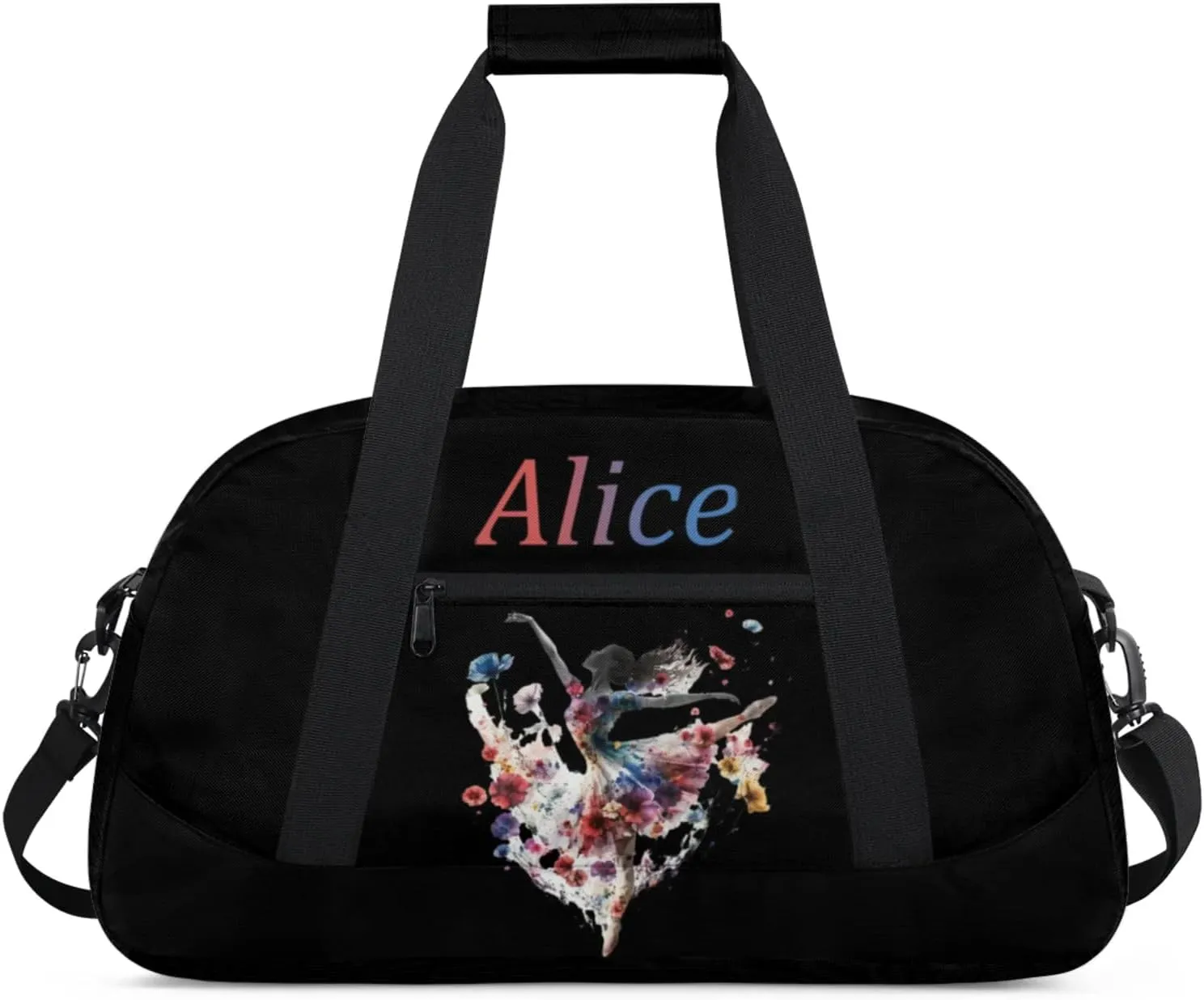 Dance Duffle-Bag for Teens Girls,Custom Ballet-Bag for Dancer,Carry-on Lightweight for Travel-Duffle,Overnight,Workout Dance Flowers