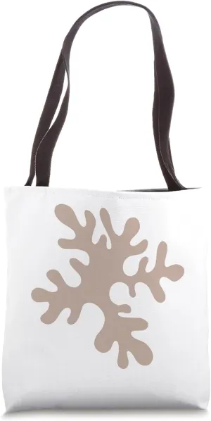 Danish Pastel Abstract Algae Flora Modern Geometric Beige Tote Bag