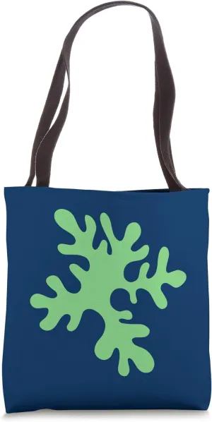Danish Pastel Abstract Algae Modern Geometric Blue Tote Bag