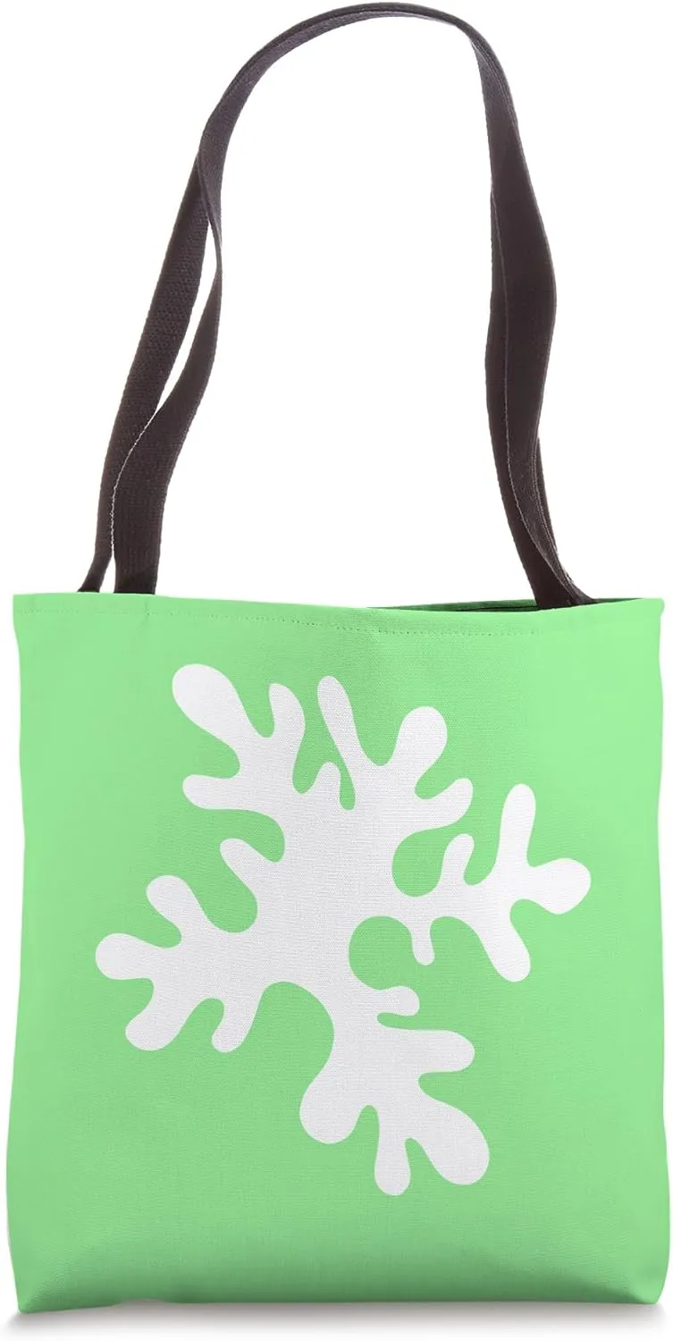 Danish Pastel Abstract Algae Modern Geometric Green Tote Bag