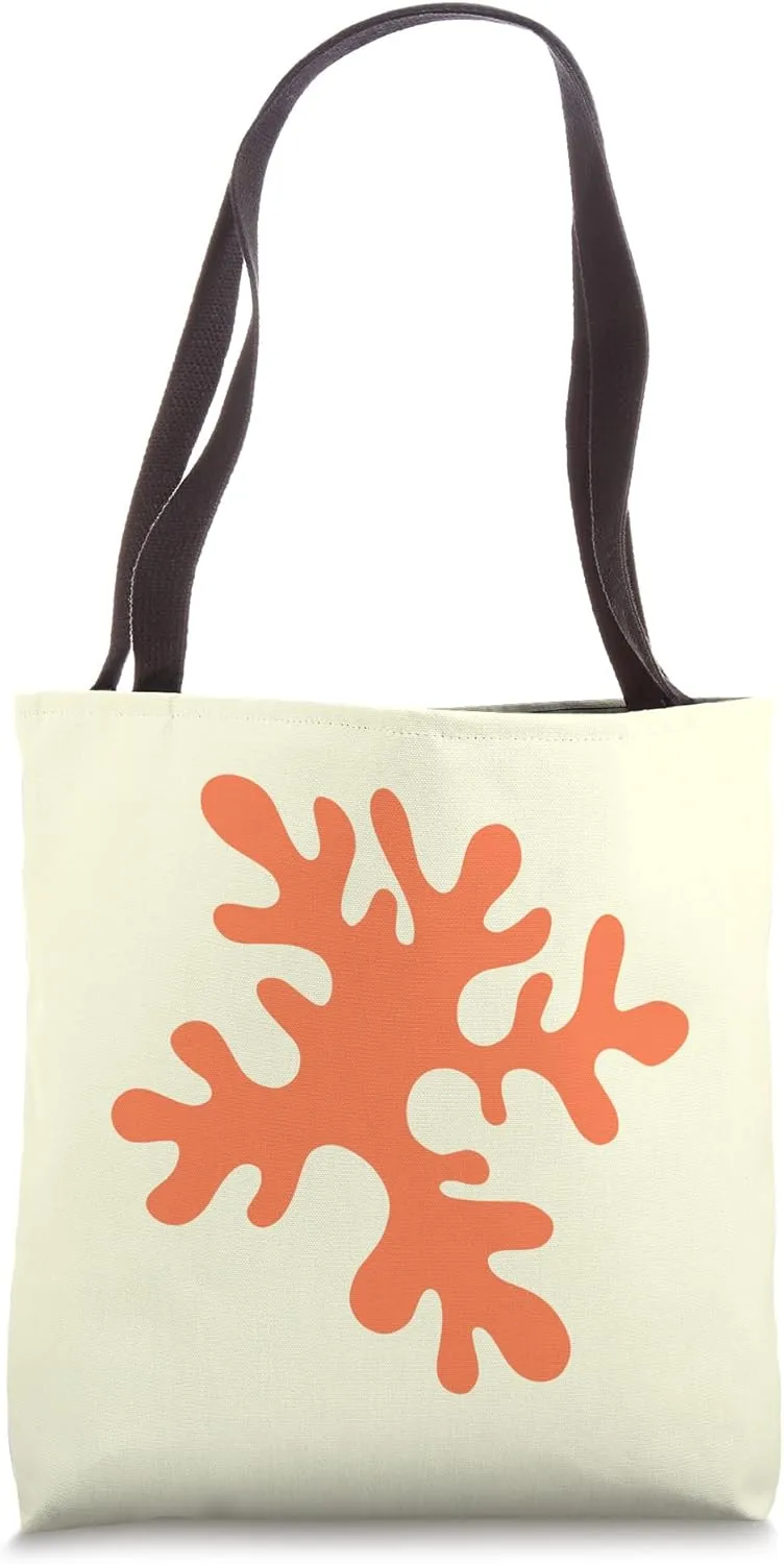Danish Pastel Abstract Algae Modern Geometric Light Yellow Tote Bag