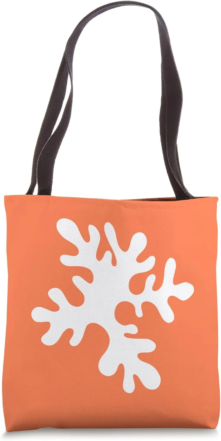 Danish Pastel Abstract Algae Modern Geometric Orange Tote Bag