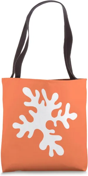 Danish Pastel Abstract Algae Modern Geometric Orange Tote Bag