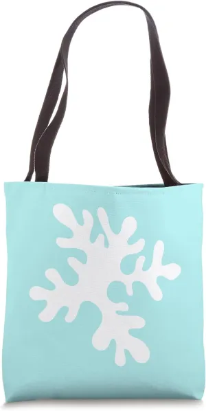 Danish Pastel Abstract Algae Modern Geometric Turquoise Tote Bag