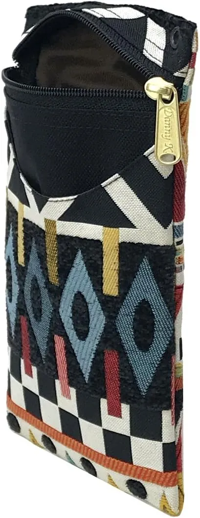 Danny K. Women's Tapestry Crossbody Cell Phone or Passport Purse, Handmade in USA