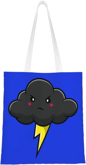 Dark Clouds of Anger Tote Bag for Women Canvas Shopping Bags Reusable Beach Bag Grocery Bags Tote Shoulder Bag Gift Bags