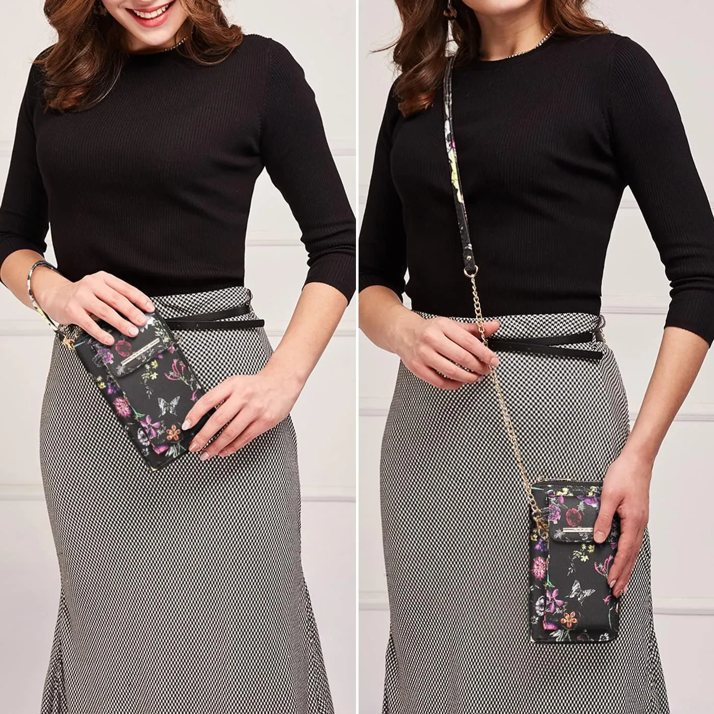Dasein Crossbody Bag Phone Purse Handbag for Women Shoulder Bag Credit Card Wristlet Wallet with Multi Pockets