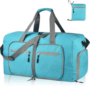 Dimayar 115L Travel Duffle Bag for Men Women - Foldable Duffel Bag with Shoes Compartment - Overnight Bags Waterproof & Tear Resistant(Mint Green)