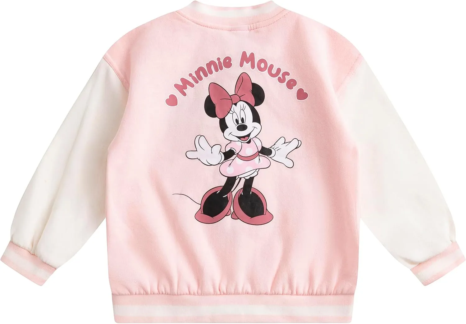 Disney Lilo & Stitch Minnie Mouse Girls Letterman Varsity Bomber Jacket for Big Kids
