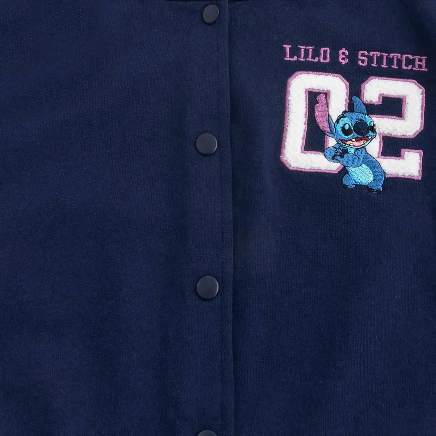 Disney Lilo & Stitch Minnie Mouse Girls Letterman Varsity Bomber Jacket for Big Kids