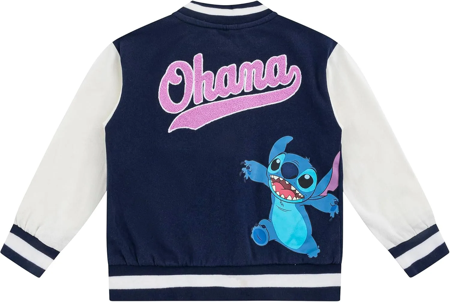 Disney Lilo & Stitch Minnie Mouse Girls Letterman Varsity Bomber Jacket for Big Kids