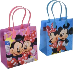 Disney Mickey and Minnie Mouse Character 12 Premium Quality Party Favor Reusable Goodie Small Gift Bags