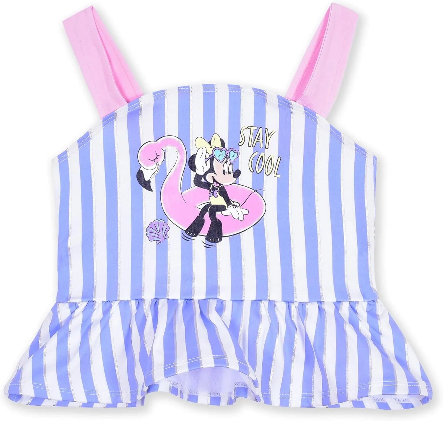 Disney Minnie Mouse Girls UPF 50  Bathing Suit Tankini Top and Bikini Bottom Swimsuit Set for Toddlers