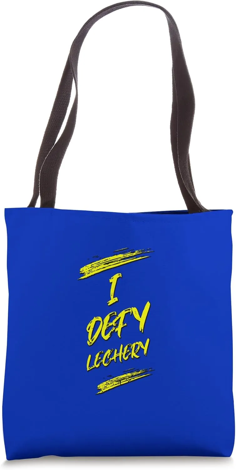 Distressed Defy Lechery Toby Belch Twelfth Night Quotation Tote Bag