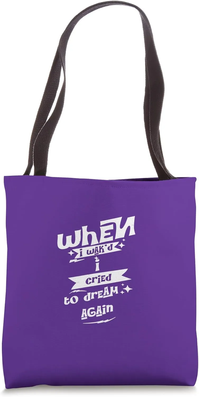Distressed Dream Again Caliban Tempest Quotation Shakespeare Tote Bag
