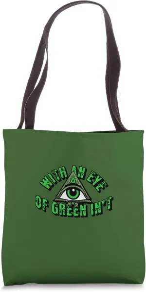Distressed Green Eye Tempest Shakespeare Quotation Comedy Tote Bag