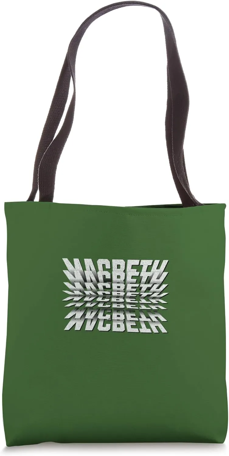 Distressed Macbeth Shakespeare Title Tragedy Play Tote Bag