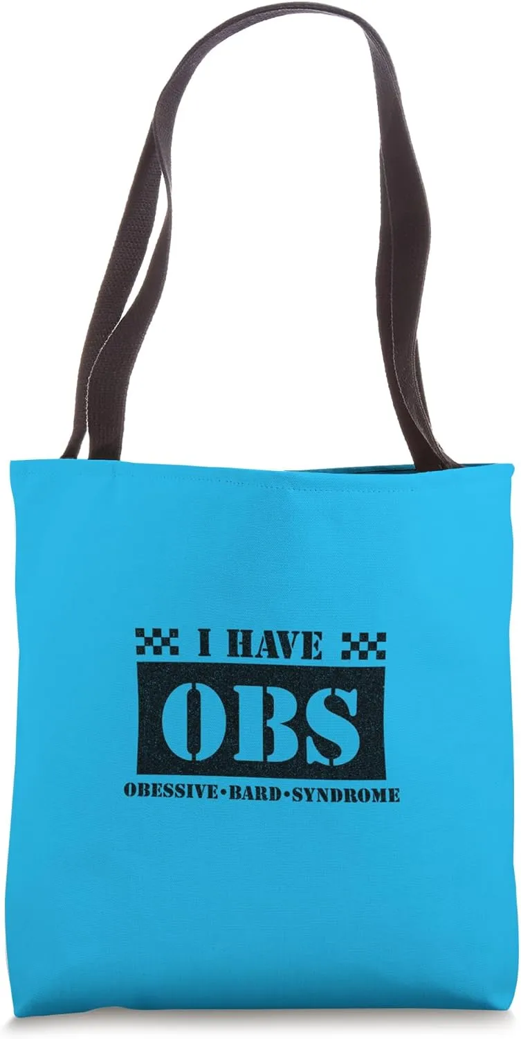 Distressed Obsessive Bard Syndrome Crazy Shakespeare Fanatic Tote Bag