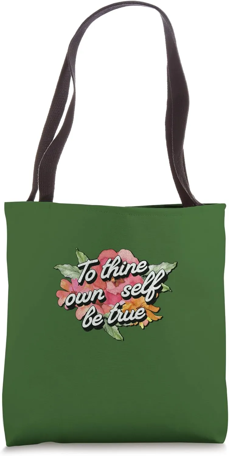 Distressed Self True Hamlet Shakespeare Quotation Tragedy Tote Bag