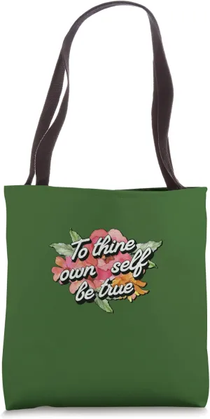 Distressed Self True Hamlet Shakespeare Quotation Tragedy Tote Bag