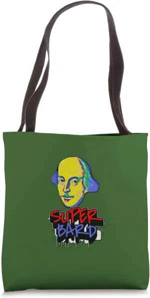 Distressed Super Bard Shakespeare Head Portrait Tote Bag