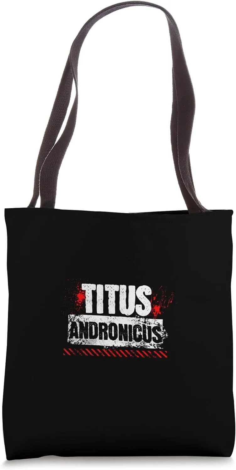 Distressed Title Titus Andronicus Shakespeare Tragedy Play Tote Bag