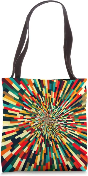 Dizzy Abstract 8bit Pattern Tote Bag